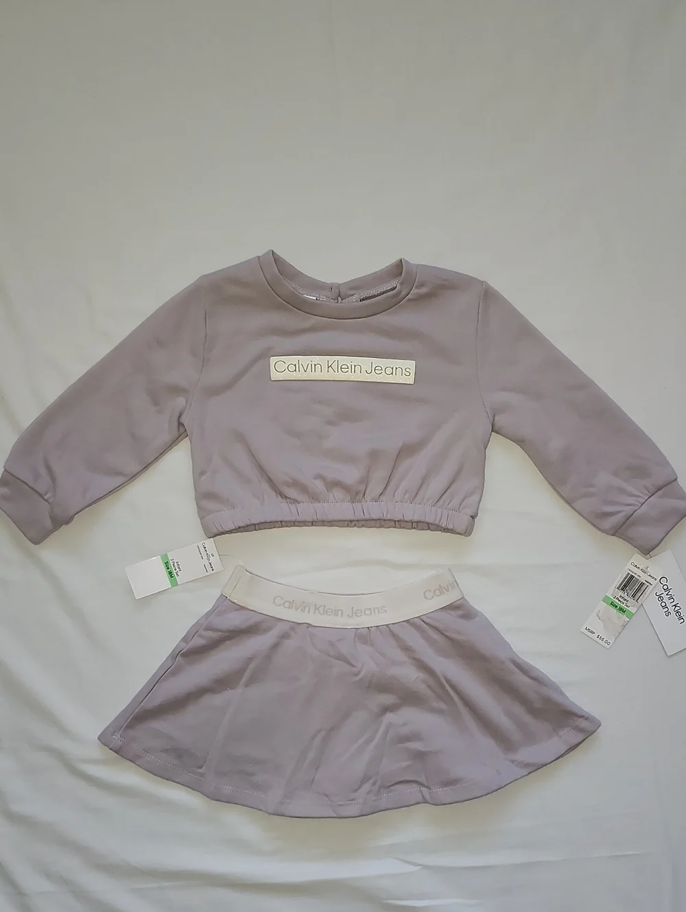 NWT Calvin Klein Kids Girl Sweatshirt & Skort Set Size 18M